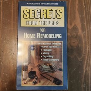 Vtg 90s Secrets From The Pros For Home Remodeling VHS New And Sealed Made In USA
